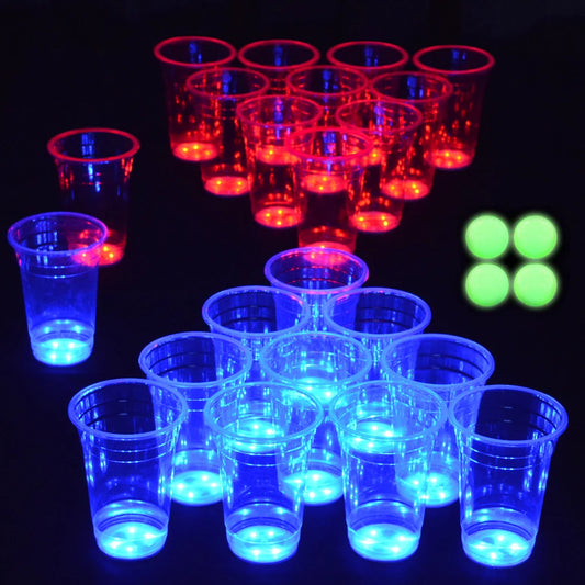 Glow-In-The-Dark Beer Pong Set