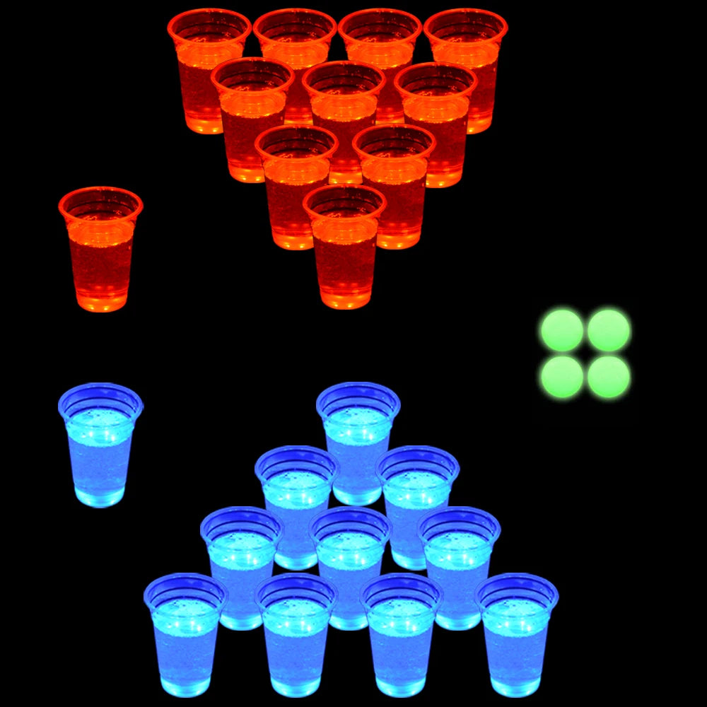 Glow-In-The-Dark Beer Pong Set